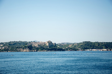 Gulf of Naples seacoast in summer