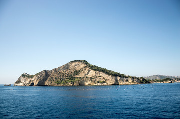 Fototapeta na wymiar Gulf of Naples seacoast in summer