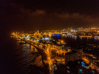 Cartagena, Colombia, de noche 