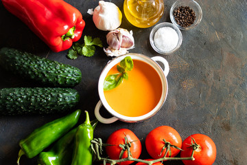 Andalusian Gazpacho refreshing tomato and other vegetables