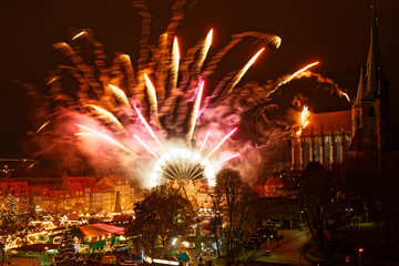 opening of the christmas market in Erfurt in Thuringia