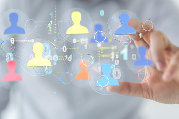 group of network people - Business and contact