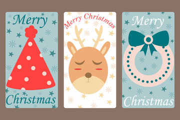 Decoration and gift for Merry Christmas and Happy New Year in vector