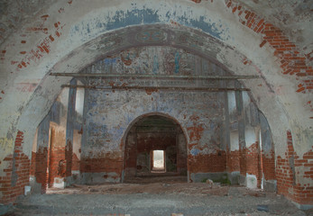 interior of the old ruined Church