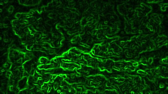 Leak of a poisonous radioactive liquid substance emitting a green neon wave. Abstract plasma drains reminds of the danger of contamination of the planet with nuclear waste.
