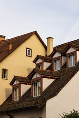 old house with red roof  basel Switzerland