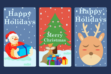 Decoration and gift for Merry Christmas and Happy New Year in vector