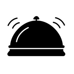 hotel bell icon on white background. flat style. reception bell icon for your web site design, logo, app, UI. help desk symbol. service bell sign.