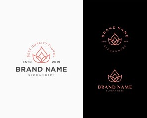 Obraz premium Flower logo design template