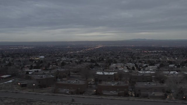 aerial view of city in New Mexico