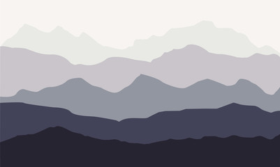 Mountain landscape. Vector illustration