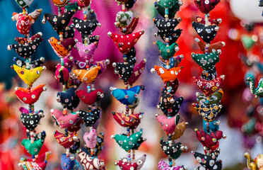 Indian puppets the handicraft products displayed for tourists