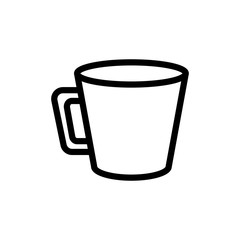 coffee cup ceramic icon thick line