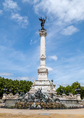 Fototapeta premium Monument aux Girondins, Place des Quinconces, Bordeaux, France. Vertical photo.