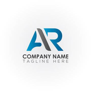 Initial letter AR simple logo Vector template. Simple AR Letter logo design. AR font type logo.