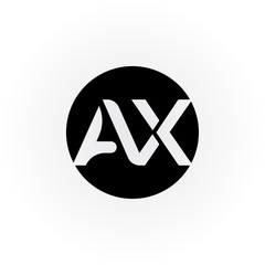 Initial letter AX simple logo Vector template. Simple AX Letter logo design. AX font type logo.