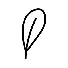 outline leaf foliage botanical icon