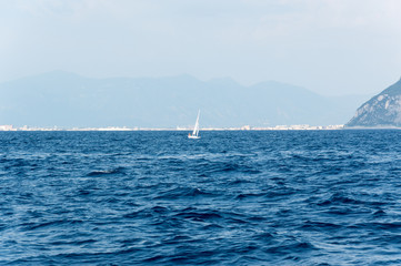 Obraz premium Sorrento stunning town hilltop on the coastline during summer