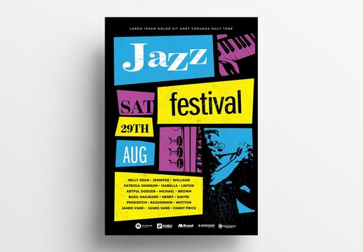 Jazz Flyer with Illustrated Instruments