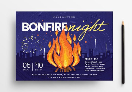 Bonfire Night Flyer Layout