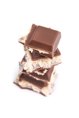 Chocolate pieces with coconut filling