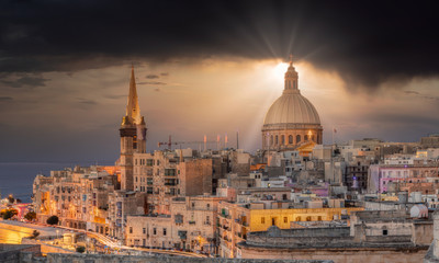 Fototapeta na wymiar panorama of Valletta