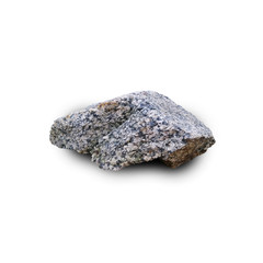 The granite pegmatite isolated on white background, A pegmatite is an igneous rock. 