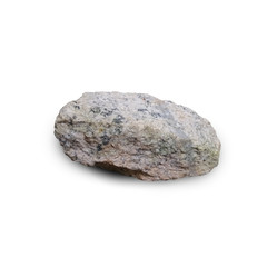 The granite pegmatite isolated on white background, A pegmatite is an igneous rock. 