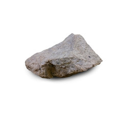 granite rock isolated on white background, Granite is a common type of felsic intrusive igneous rock that is granular and phaneritic in texture.