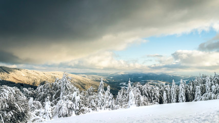 Snowy mountains in czech republic - Pustevny