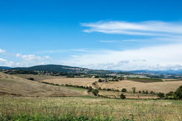 Fototapeta na wymiar Countryside of Tuscany in summer