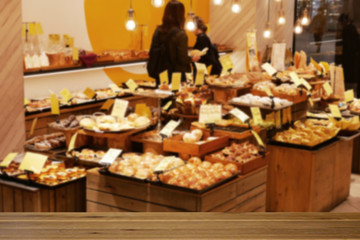 おしゃれなパン屋の風景