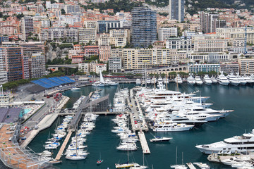 Fototapeta na wymiar Monaco Harbour and Marina in Monte Carlo
