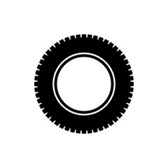 Tire Icon Trendy Flat Design