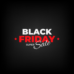 Black friday sale flyer. Black friday banner design. Special offer price sign. Design promotion modern poster on dark background. Vector illustration