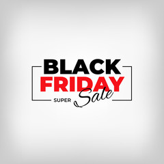 Black friday banner design. Special offer price sign. Black friday sale flyer. Vector web banner. Design promotion modern poster on white background