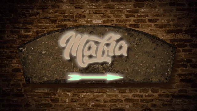 Street Sign the Way to Mafia