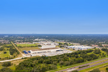 Fototapeta na wymiar Aerial photo Tampa Pepsico soft drink plant distribution center Florida Pepsi Cola