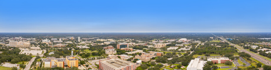 Fototapeta na wymiar Aerial panorama University of South Florida Tampa