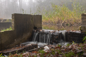 Small waterfall in the forest