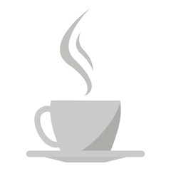 Hot coffee cup icon. Flat illustration of hot coffee cup vector icon for web design