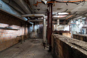 Urban exploration in an abandoned textile industry