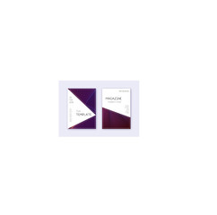Triangle cover design template set. Violet abstrac