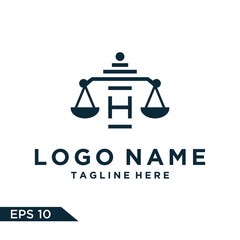 Logo design law Inspiration for companies from the initial letters logo H icon