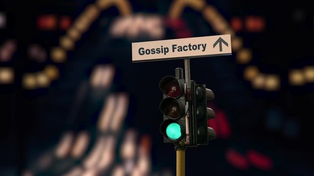 Street Sign the Way to the Gossip Factory