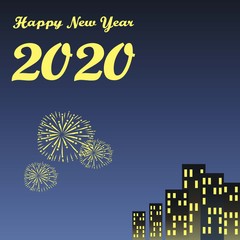 Happy New Year 2020 vector background