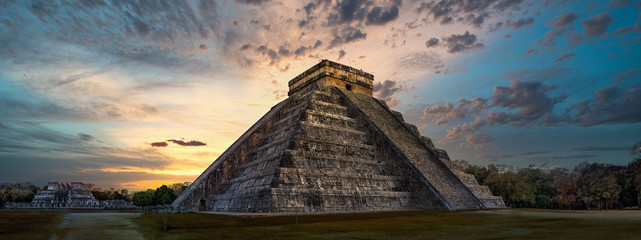 chitchenitza during sunset