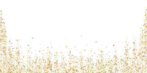 Gold stars luxury sparkling confetti. Scattered sm