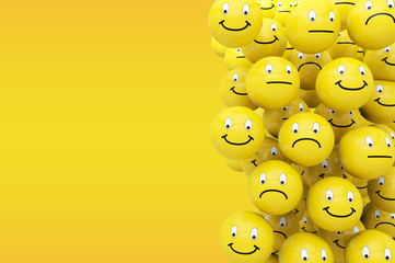 smiley icon face expression emotion positive neutral negative background