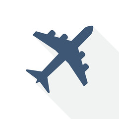 flight, plane, aircraft concept flat design vector icon